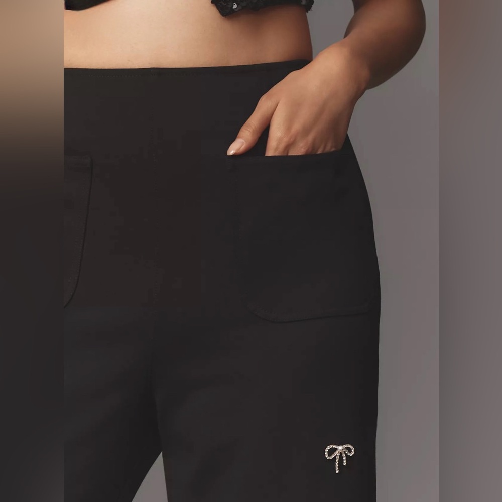 3-The Colette Cropped Wide-Leg Pants by Maeve: Bow Edition - Picture 6 of 7